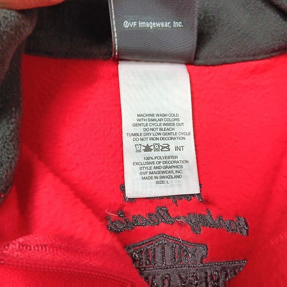 Triple S Harley Davidson Morgantown West Virginia Large Fleece Jacket 1/4 Zip - Picture 11 of 15